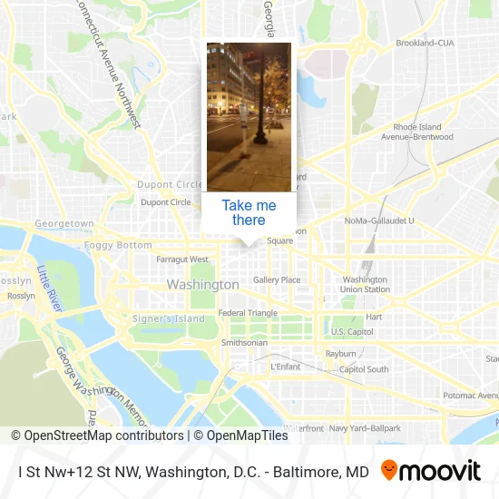 Mapa de I St Nw+12 St NW