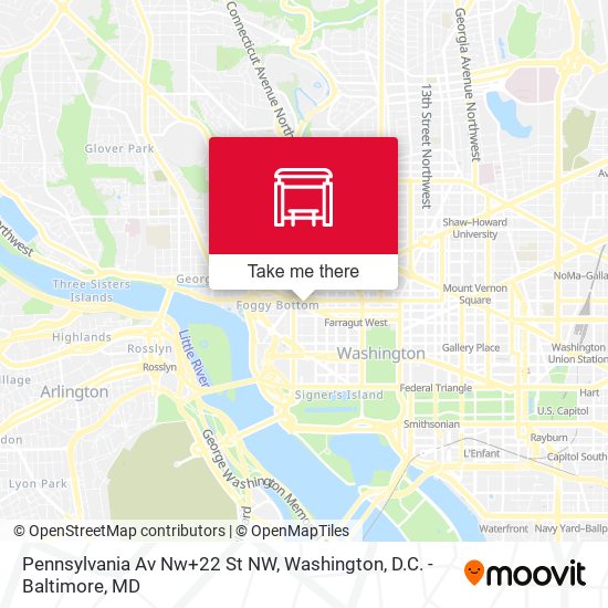 Pennsylvania Av Nw+22 St NW map