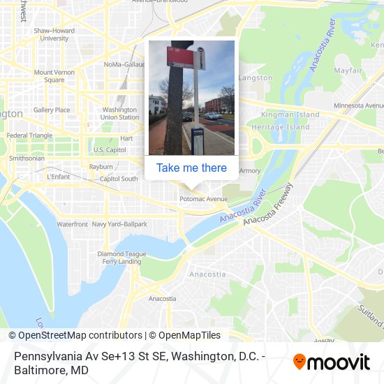 Pennsylvania Av Se+13 St SE map