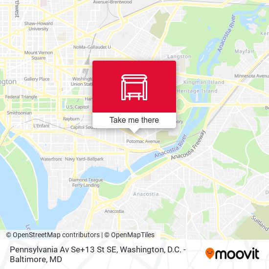 Pennsylvania Av Se+13 St SE map
