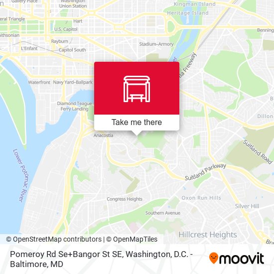 Pomeroy Rd Se+Bangor St SE map