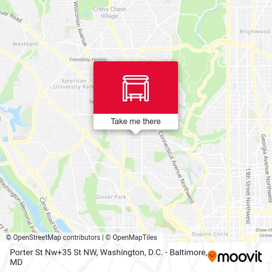 Porter St Nw+35 St NW map