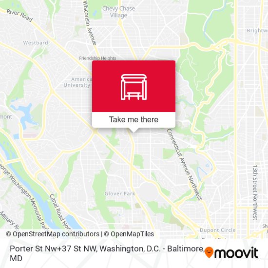 Porter St Nw+37 St NW map