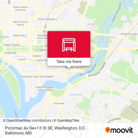 Mapa de Potomac Av Se+13 St SE