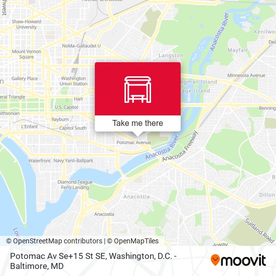 Mapa de Potomac Av Se+15 St SE