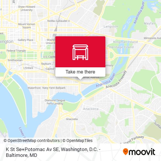 K St Se+Potomac Av SE map