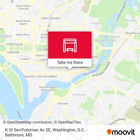 K St Se+Potomac Av SE map