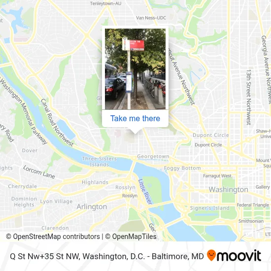 Q St Nw+35 St NW map