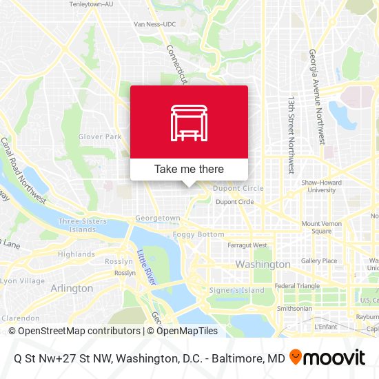 Mapa de Q St Nw+27 St NW