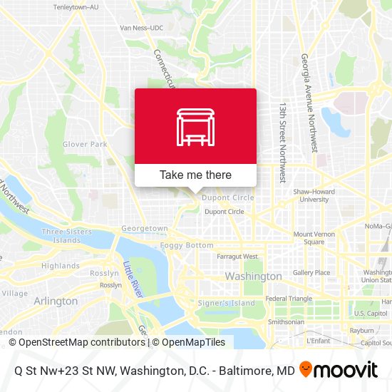 Q St Nw+23 St NW map