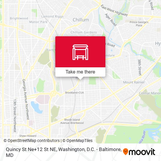 Quincy St Ne+12 St NE map