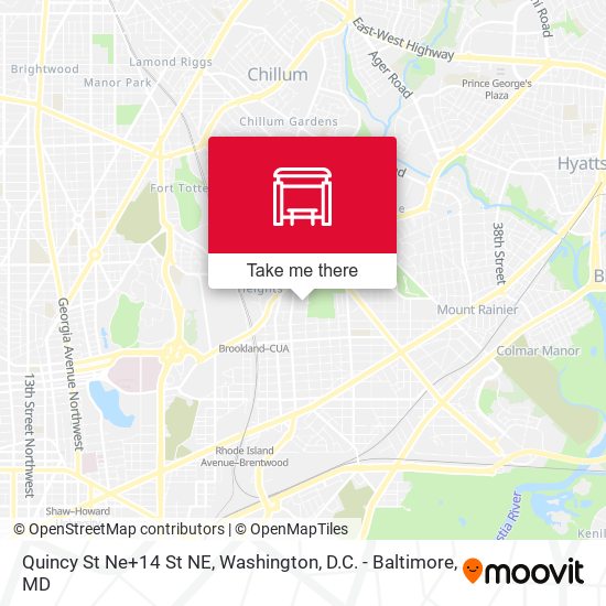 Quincy St Ne+14 St NE map