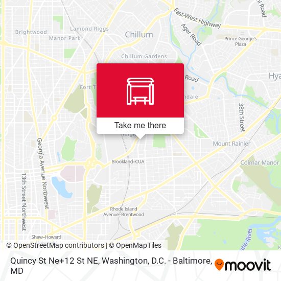Quincy St Ne+12 St NE map