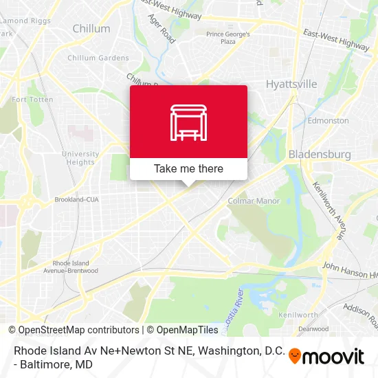 Rhode Island Av Ne+Newton St NE map