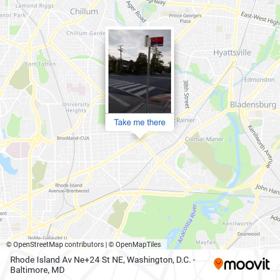 Mapa de Rhode Island Av Ne+24 St NE