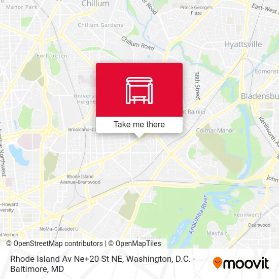 Rhode Island Av Ne+20 St NE map