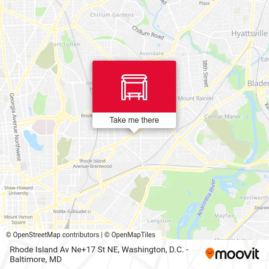 Rhode Island Av Ne+17 St NE map