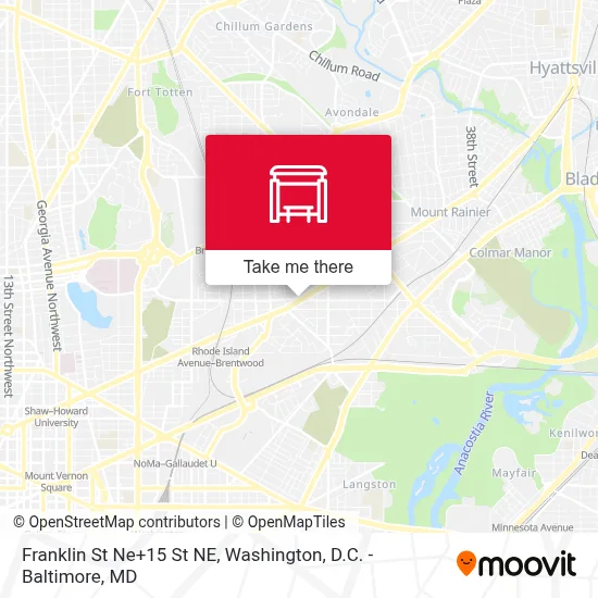 Franklin St Ne+15 St NE map