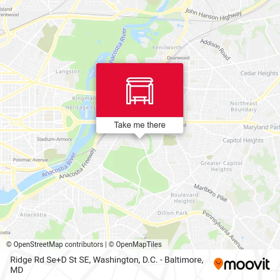 Ridge Rd Se+D St SE map