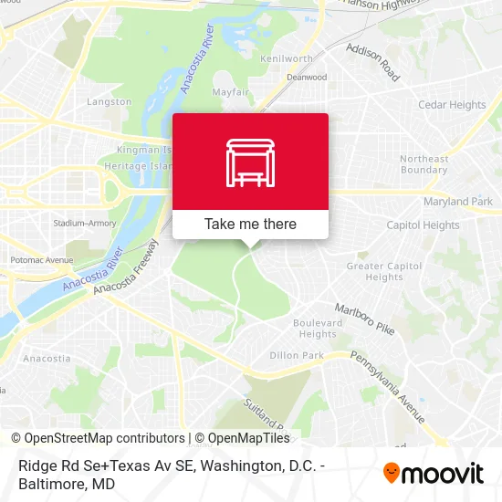 Ridge Rd Se+Texas Av SE map