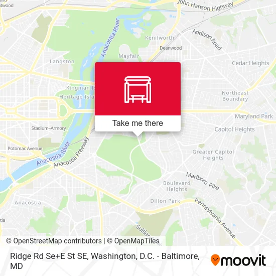 Ridge Rd Se+E St SE map