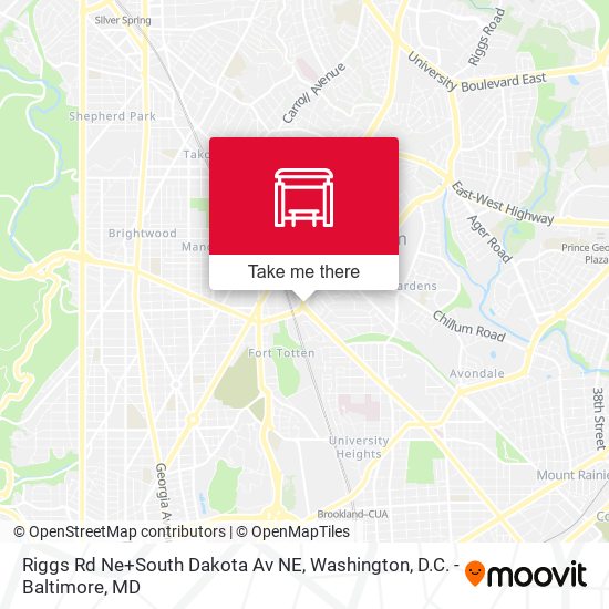Riggs Rd Ne+South Dakota Av NE map