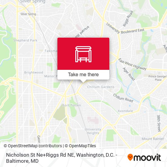 Mapa de Nicholson St Ne+Riggs Rd NE
