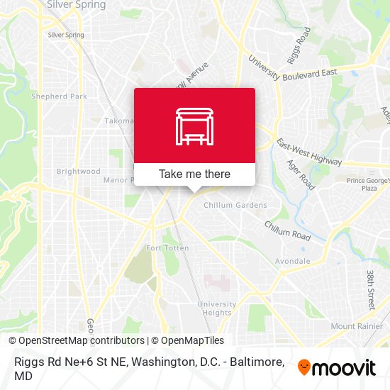 Riggs Rd Ne+6 St NE map