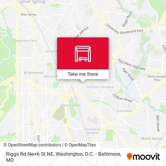 Riggs Rd Ne+6 St NE map