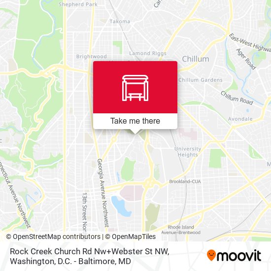 Rock Creek Church Rd Nw+Webster St NW map