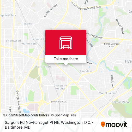 Sargent Rd Ne+Farragut Pl NE map