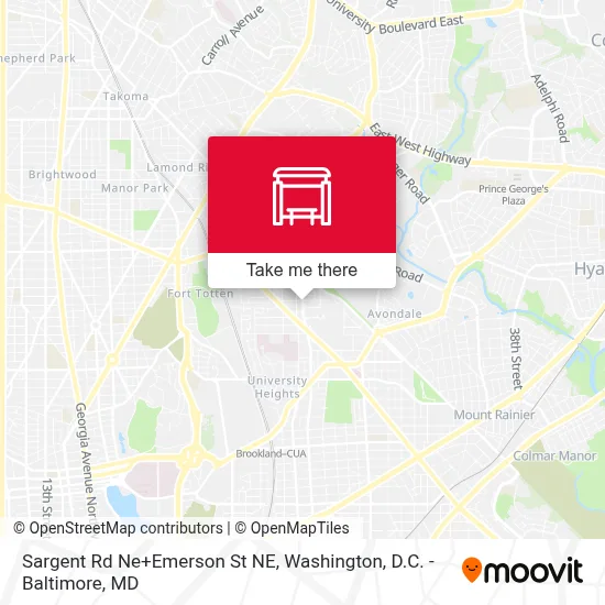Sargent Rd Ne+Emerson St NE map