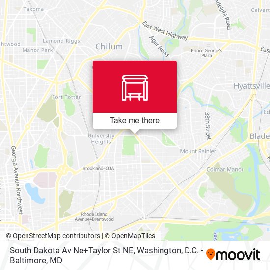 South Dakota Av Ne+Taylor St NE map