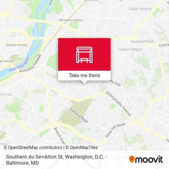 Southern Av Se+Alton St map
