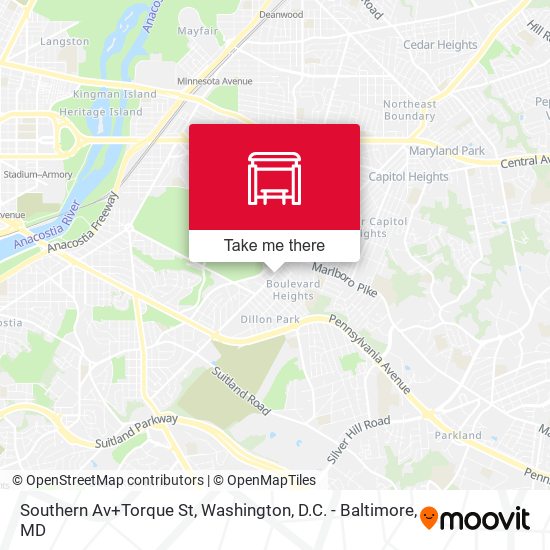 Southern Av+Torque St map