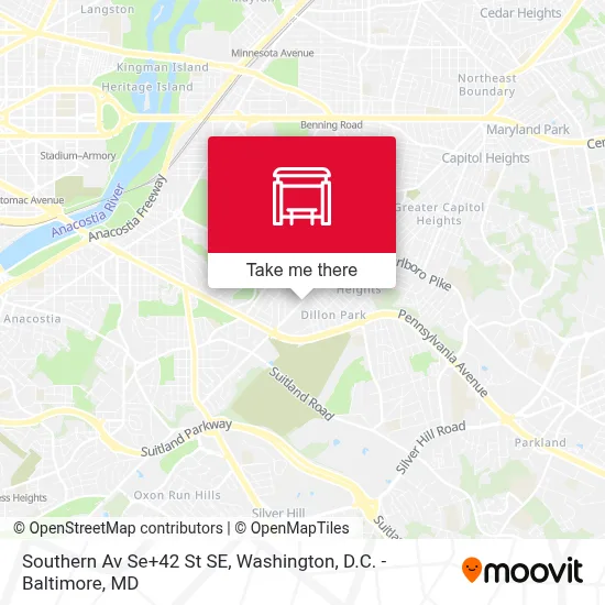 Southern Av Se+42 St SE map