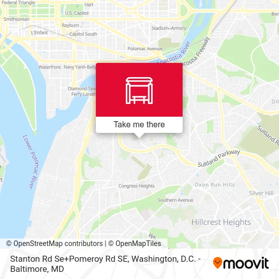 Stanton Rd Se+Pomeroy Rd SE map