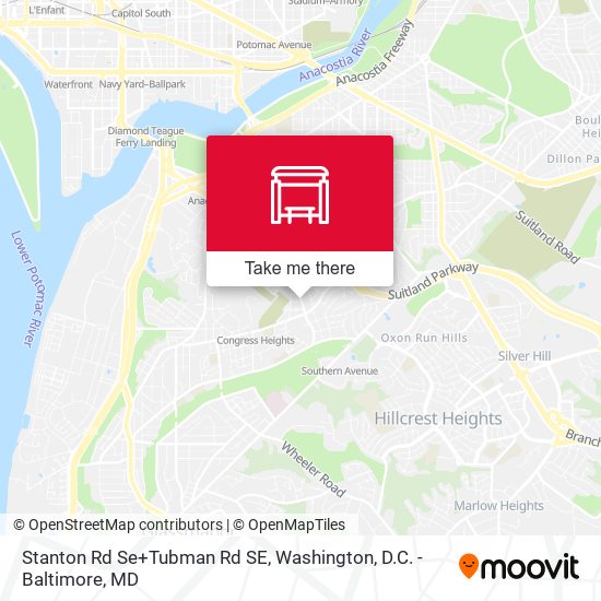 Stanton Rd Se+Tubman Rd SE map