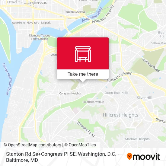 Stanton Rd Se+Congress Pl SE map