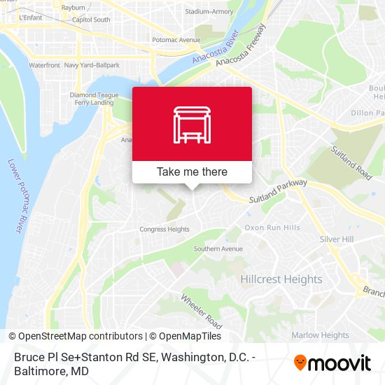 Bruce Pl Se+Stanton Rd SE map