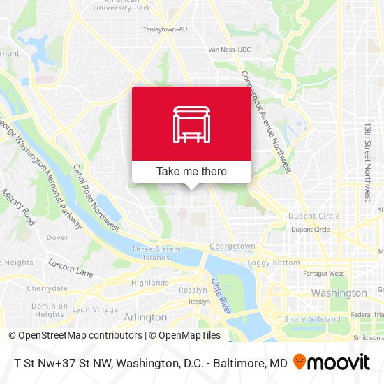 T St Nw+37 St NW map