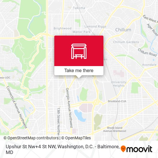 Upshur St Nw+4 St NW map