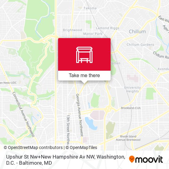 Upshur St Nw+New Hampshire Av NW map