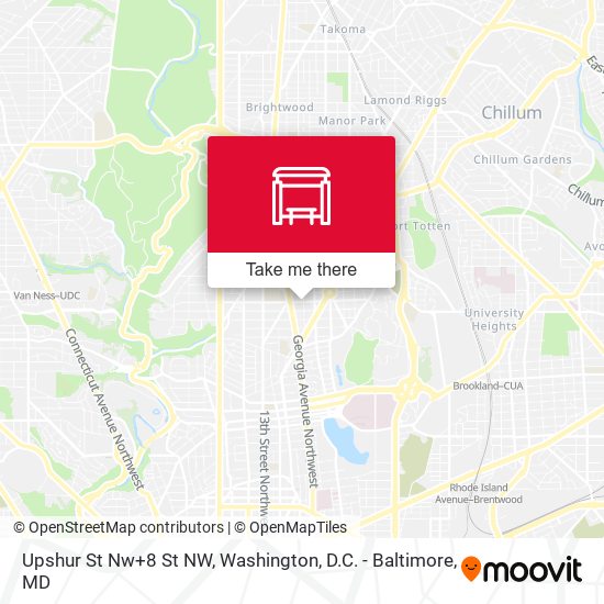 Upshur St Nw+8 St NW map