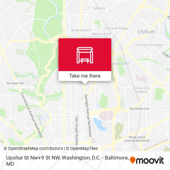 Mapa de Upshur St Nw+9 St NW