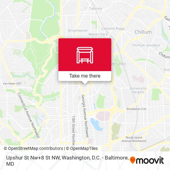 Mapa de Upshur St Nw+8 St NW
