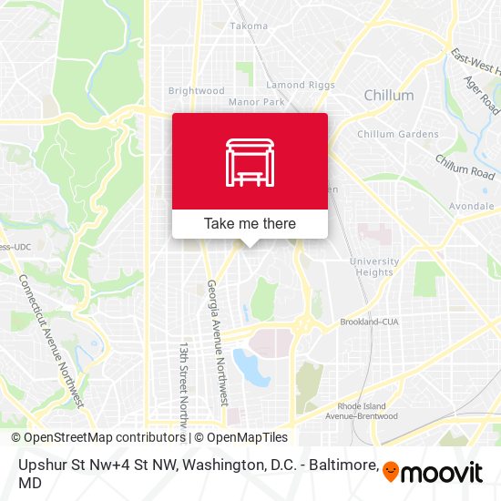 Upshur St Nw+4 St NW map