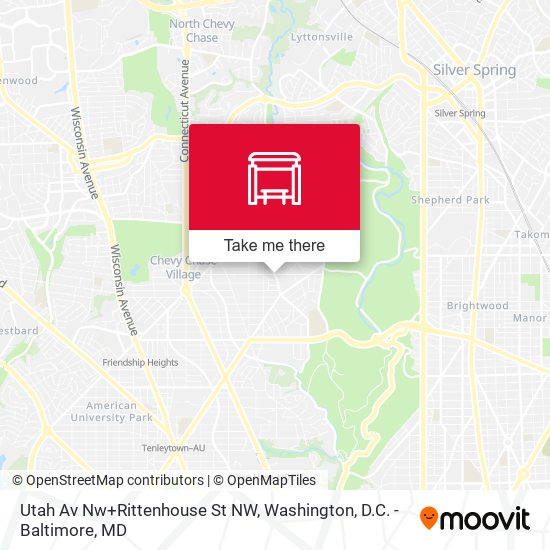 Utah Av Nw+Rittenhouse St NW map