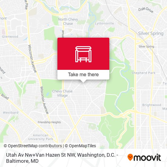 Utah Av Nw+Van Hazen St NW map