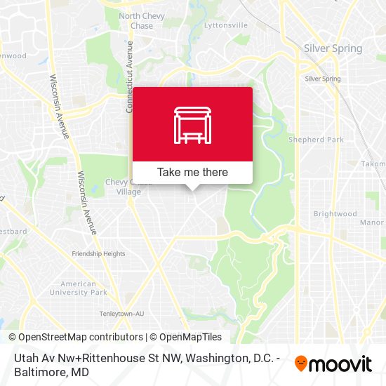 Utah Av Nw+Rittenhouse St NW map